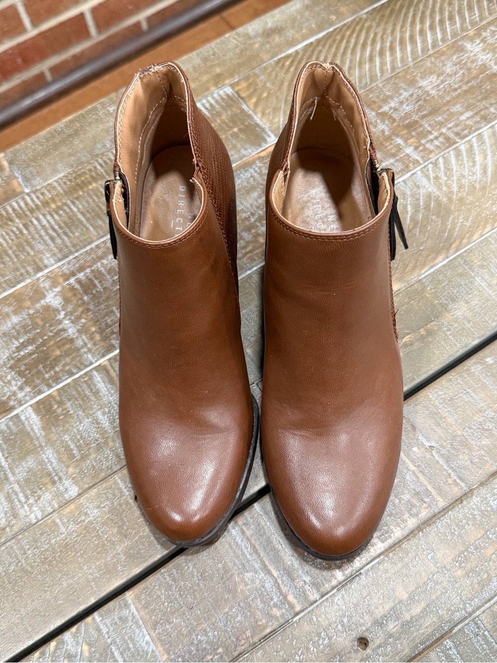 new directions Brown Ankle Booties
